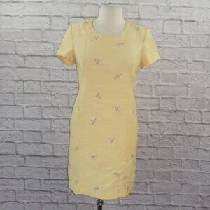 Vintage 90s Floral Embroidered Dress 8